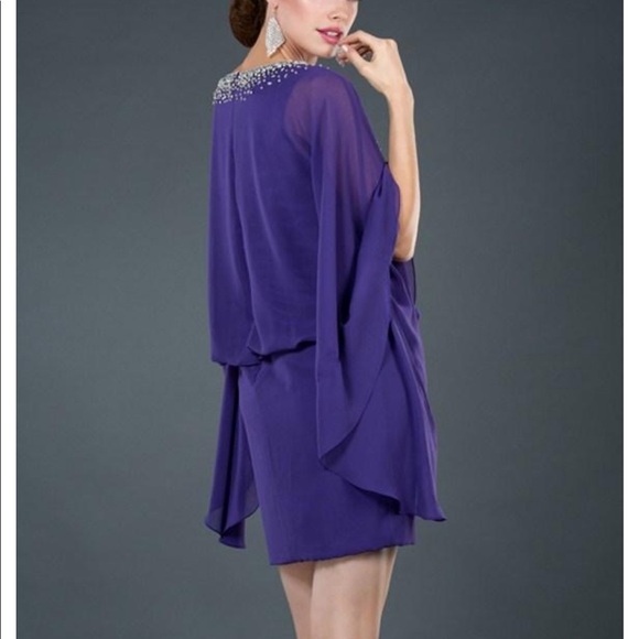 JOVANI Cocktail Dress Purple - Picture 2 of 2